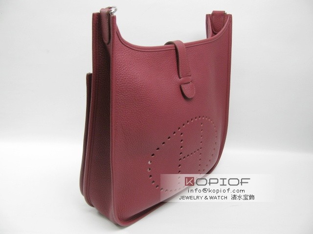 エルメス エヴリン スーパーコピー(トロア)GM トリヨンクレマンス ルビー(シルバー金具) her125